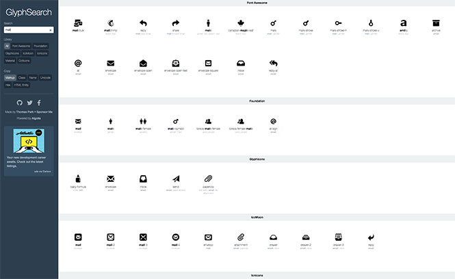 glyphsearch iconos