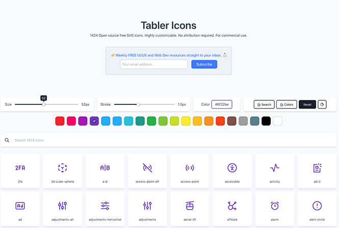 tabler icons iconos